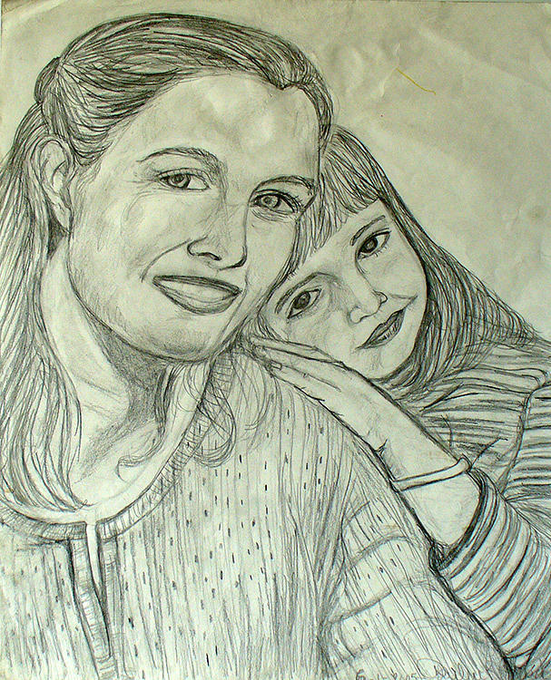 Mother and Daughter Drawing by Darlene Ricks- Parker | Fine Art America