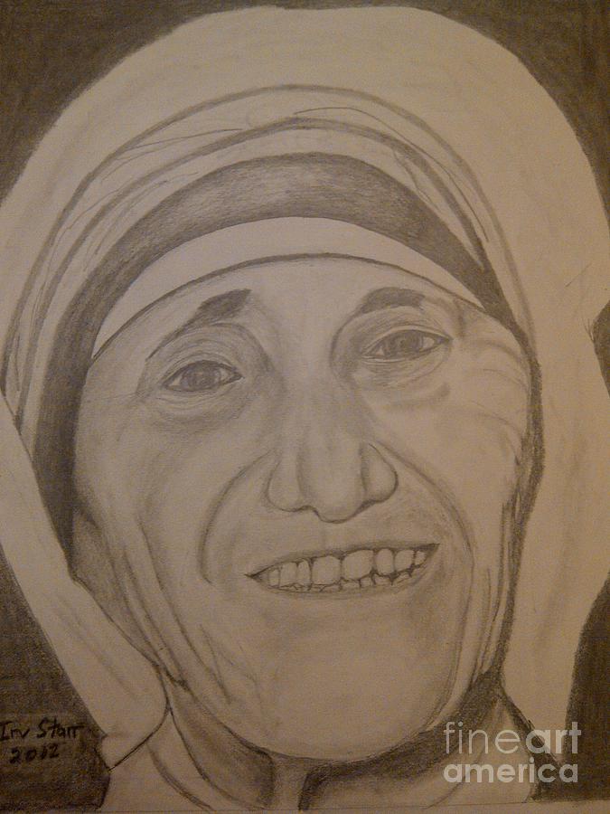 Mother Teresa Drawing - Mother Teresa by Irving Starr