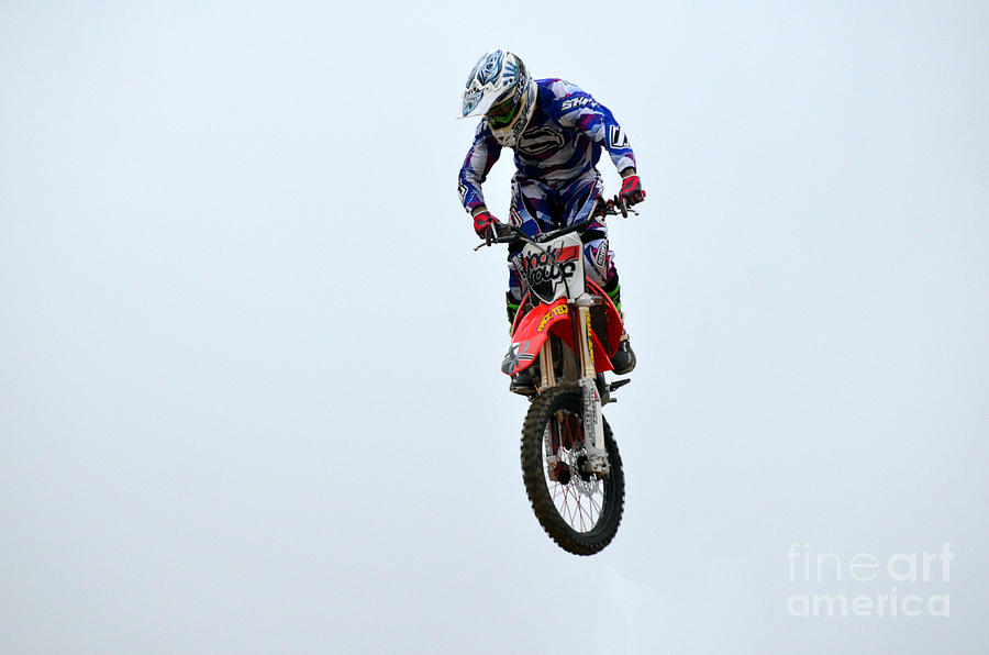 Sports Photograph - Motocross Rider #1 by DejaVu Designs