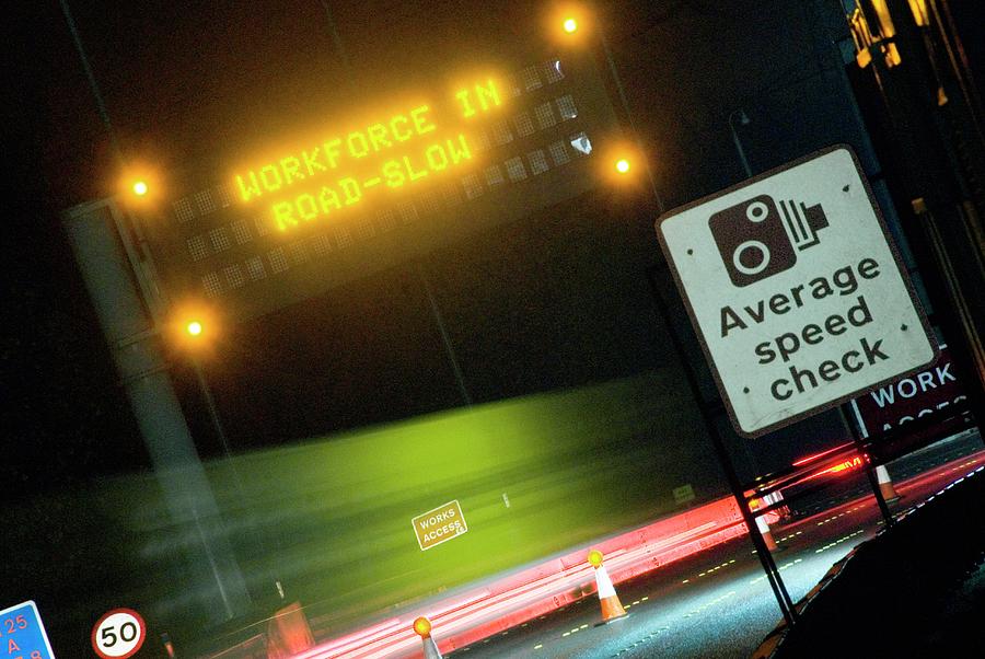 Motorway Message Sign #1 Photograph by Trl Ltd./science Photo Library