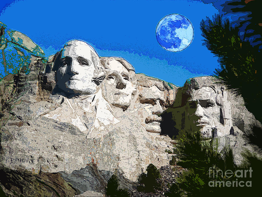 Mount Rushmore in South Dakota #1 Mixed Media by Celestial Images