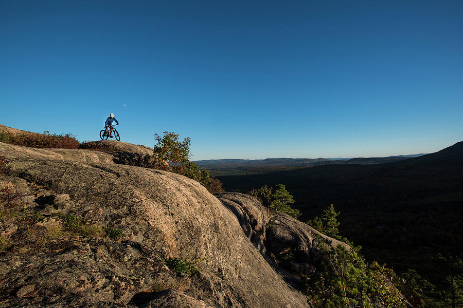 Nature Photograph - Mountain Biker Riding On The Rocky #1 by Joe Klementovich