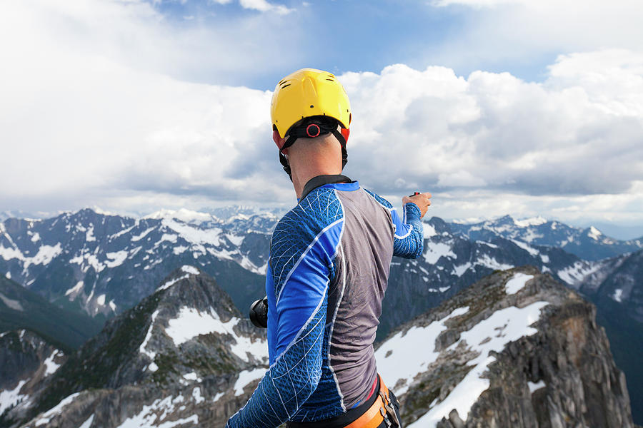 Mountain Climber Photographing View Photograph By Christopher Kimmel 