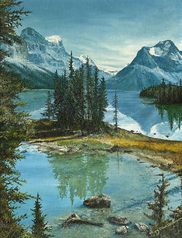 Nature Painting - Mountain Island Sanctuary #2 by Mary Ellen Anderson