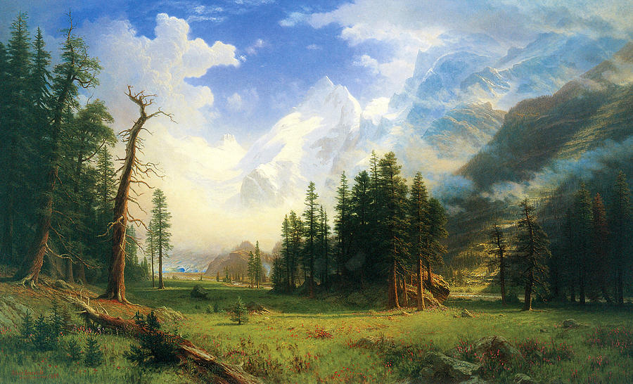 Albert Bierstadt  Photograph - Mountain Landscape #1 by Albert Bierstadt