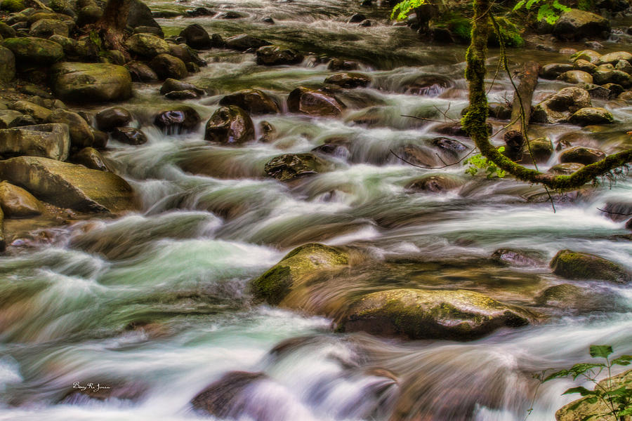 Flowing Water - Landscape - Mountain Stream Photograph by Barry Jones