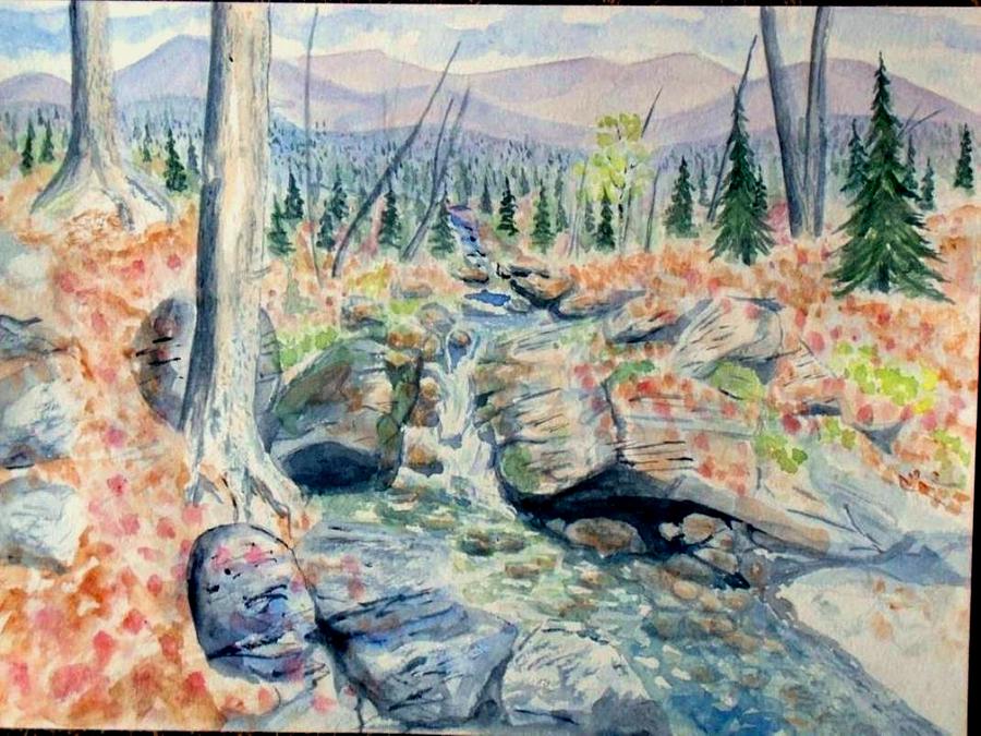 Landscape Painting - Mountain Stream #1 by Craig Calabrese