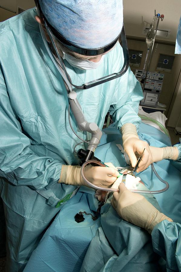 Mouth Cancer Surgery Photograph by Dr P. Marazzi/science Photo Library