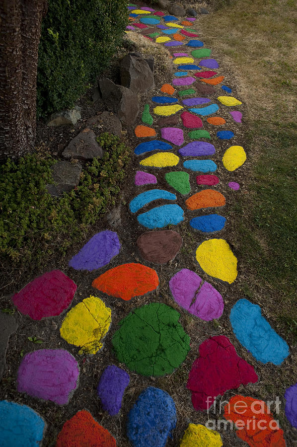 Multicolored rock path #1 Photograph by Jim Corwin