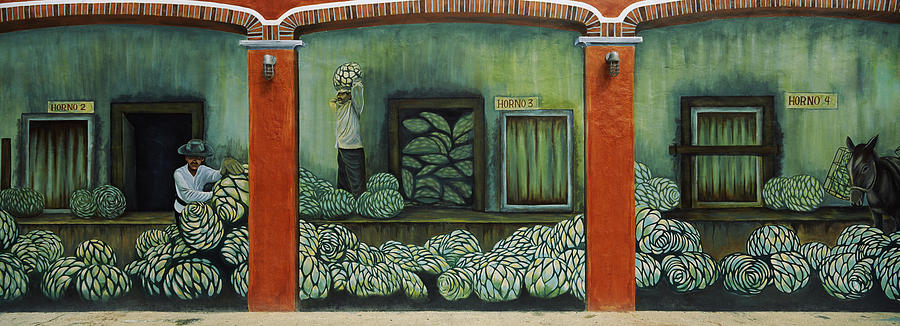 Artichoke Photograph - Mural On A Wall, Cancun, Yucatan, Mexico #1 by Panoramic Images