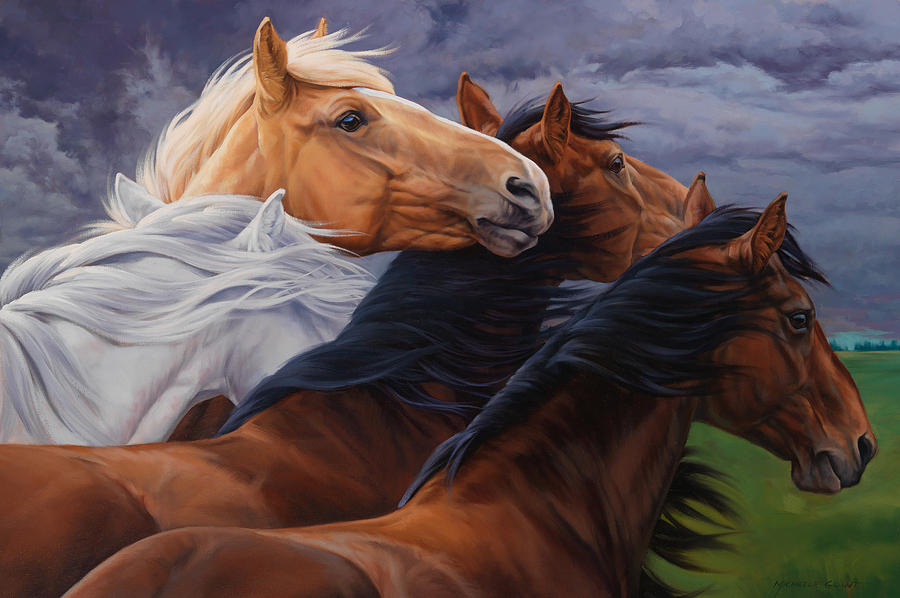 Horse Painting - Mutual Support #1 by JQ Licensing