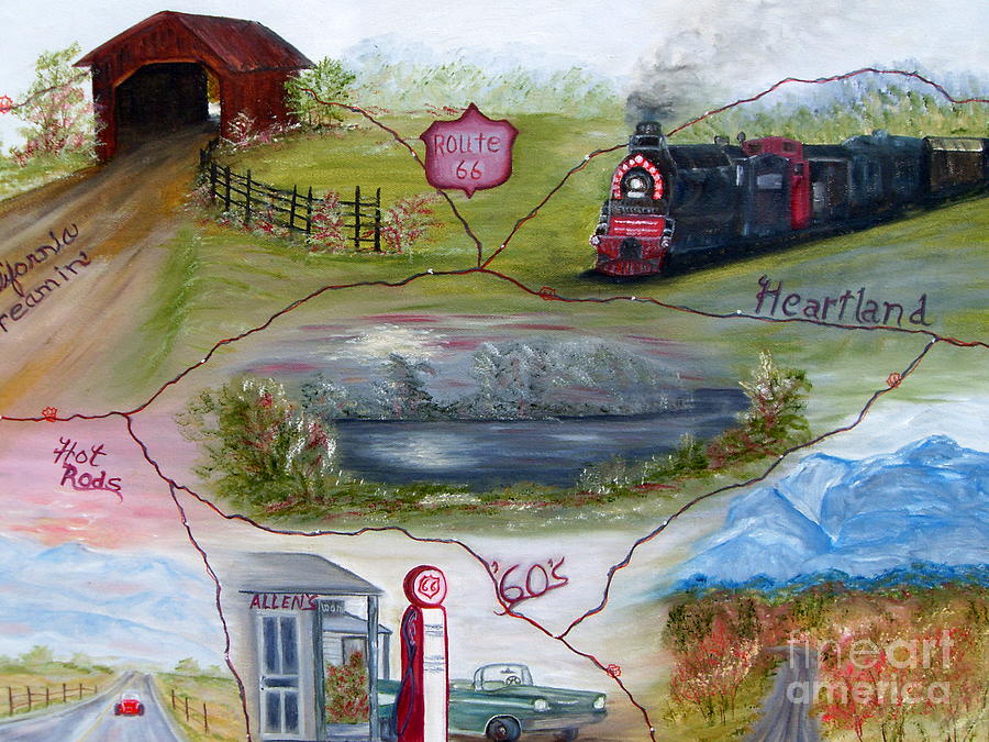 My Route 66 #1 Painting by Vivian Cook