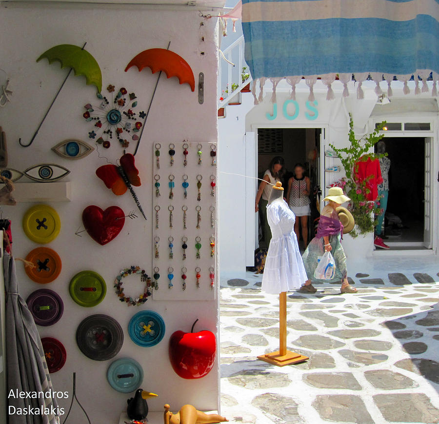 Mykonos Shops Photograph by Alexandros Daskalakis - Pixels