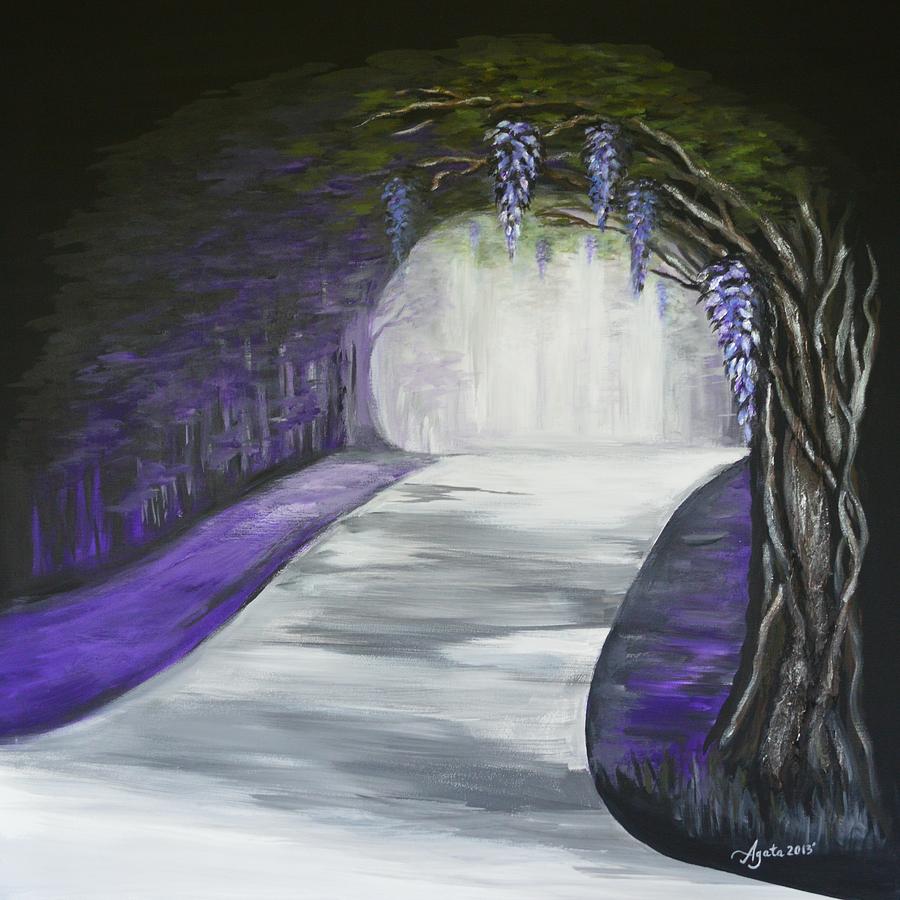 Mysterious Wisteria Painting by Agata Lindquist