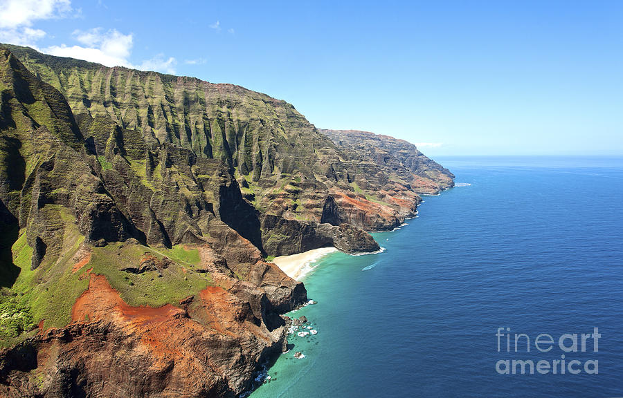 Na Pali Coast Aerial #2 Photograph by M Swiet Productions