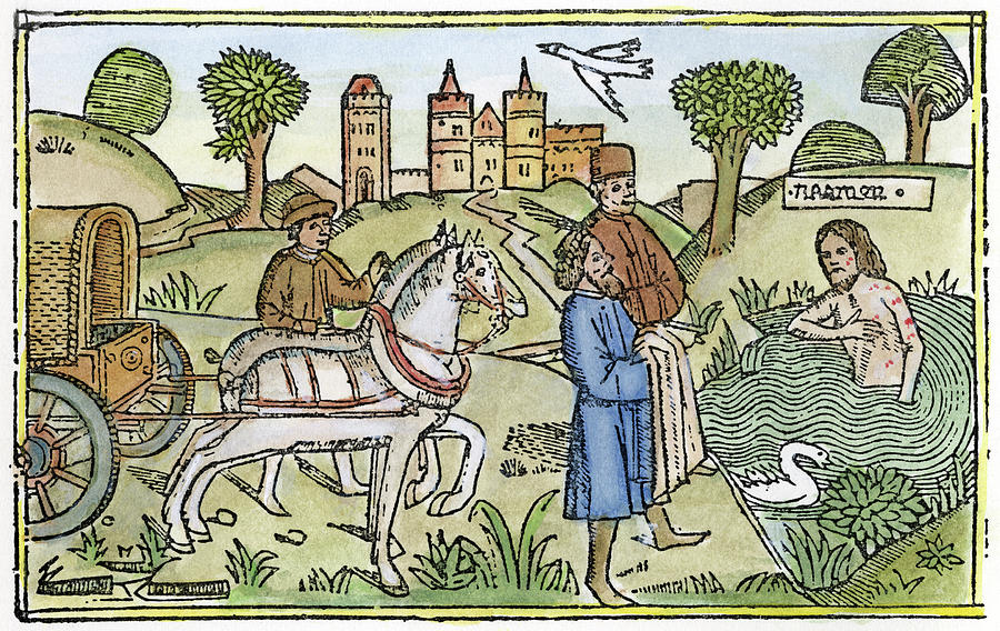 1478 Painting - Naaman Bathing by Granger 1478 Painting - Naaman Bathing by Granger