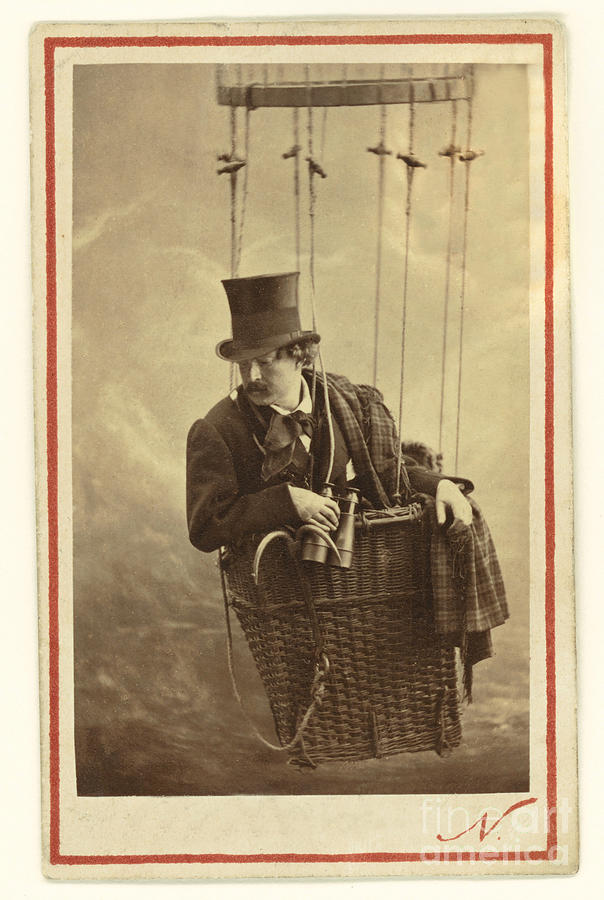 Nadar In The Gondola Of A Balloon, 1863 #1 Photograph by Getty Research Institute
