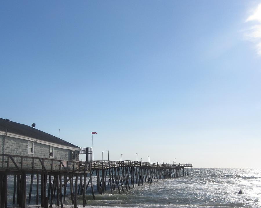 Landscape Photograph - Nags Head Pier by Cathy Lindsey