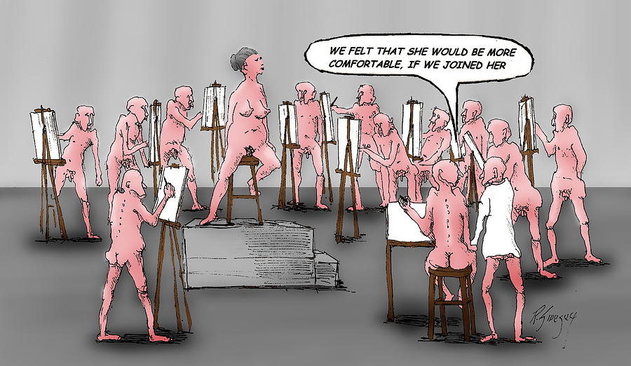 Naked Artists #1 Digital Art by R  Allen Swezey