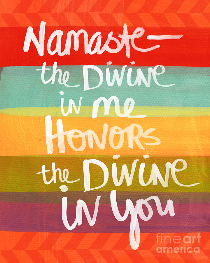 Sign Painting - Namaste  #1 by Linda Woods