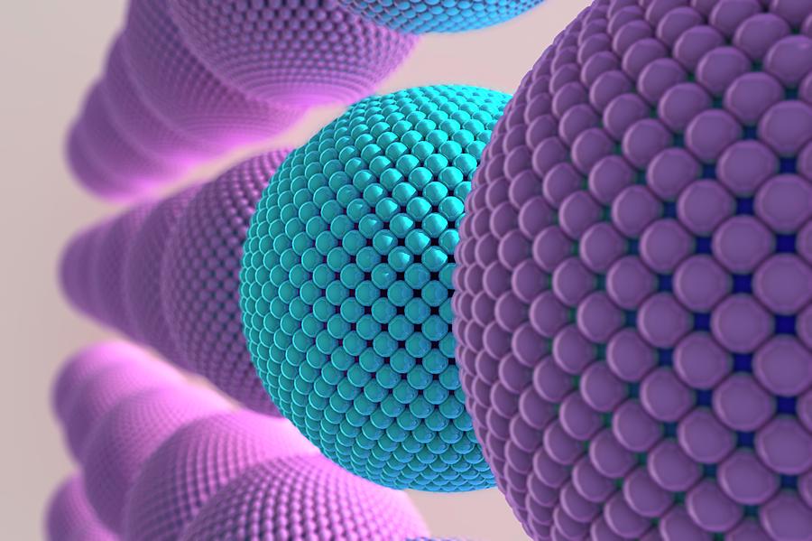 Ball Photograph - Nanoparticles #1 by Ella Maru Studio / Science Photo Library