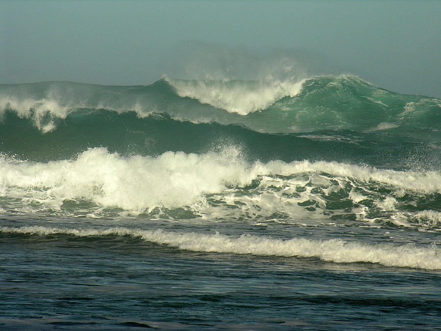 Napali Coast Winter Waves #1 Photograph by Robert Lozen