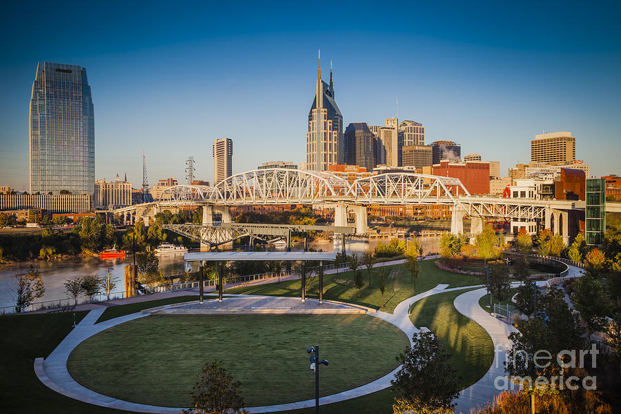 Nashville Tennessee - Morning Skyline Photograph by Brian Jannsen