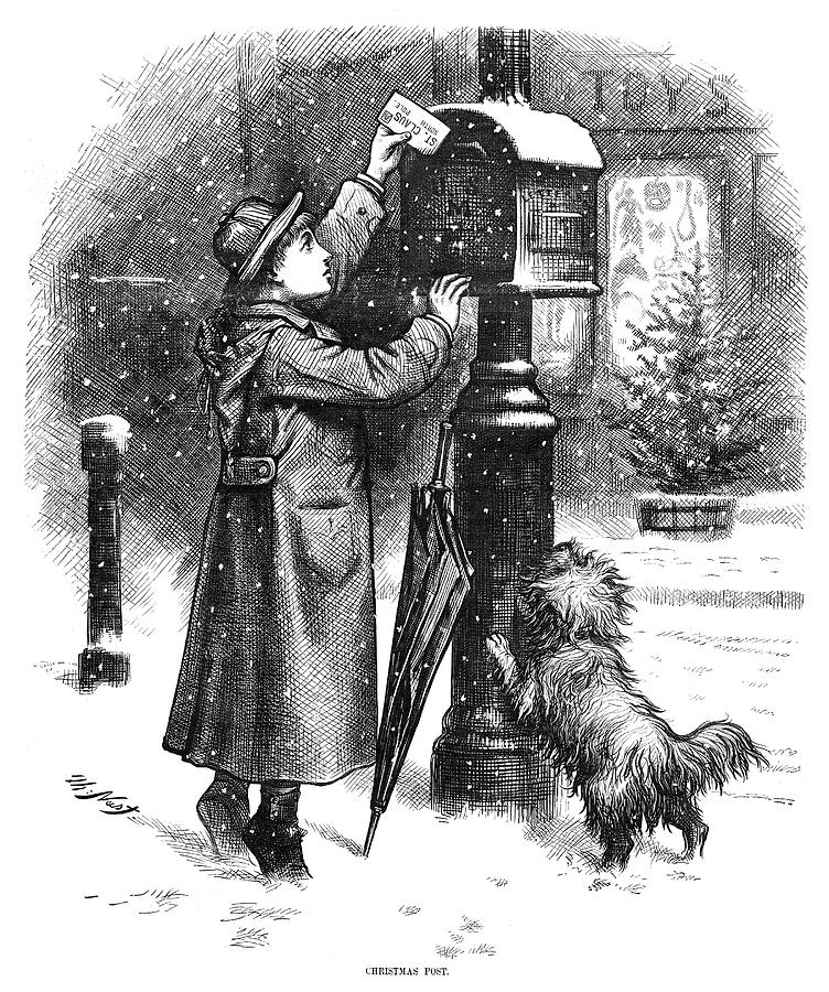 Nast Christmas, 1879 #1 Drawing by Granger Nast Christmas, 1879 #1 Drawing by Granger