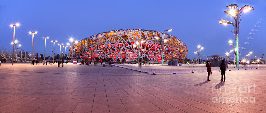 National Stadium Photograph - National Stadium Panorama Beijing China #1 by Colin and Linda McKie