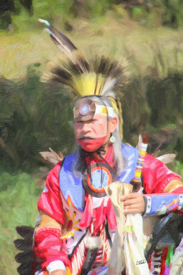 Native American Dancer - DWP1956485 Painting by Dean Wittle