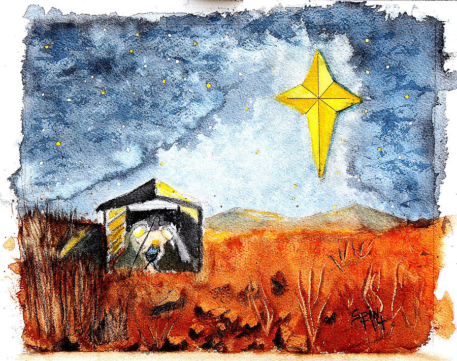 Christmas Painting - Nativity  #1 by Spencer  Joyner