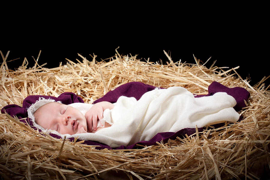 Nativity with Baby Sleeping in Manger #1 Photograph by DaydreamsGirl