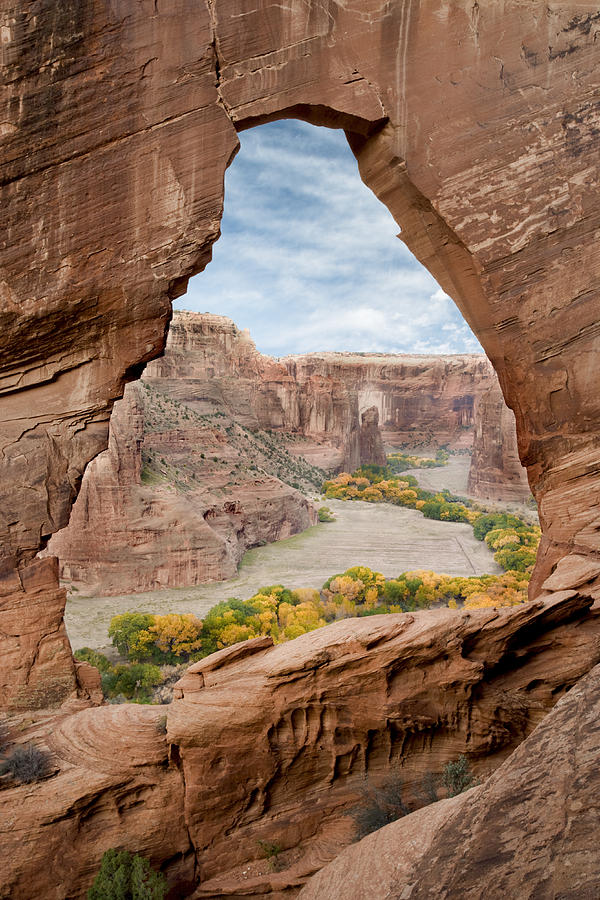 Natural Arch And River Valley Canyon De #1 Photograph by Tom Vezo