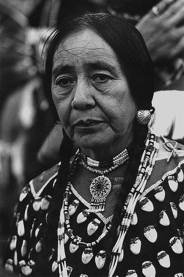 Navajo Woman Inter-tribal Indian Rodeo Gallup New Mexico 1969 #1 Photograph by David Lee Guss