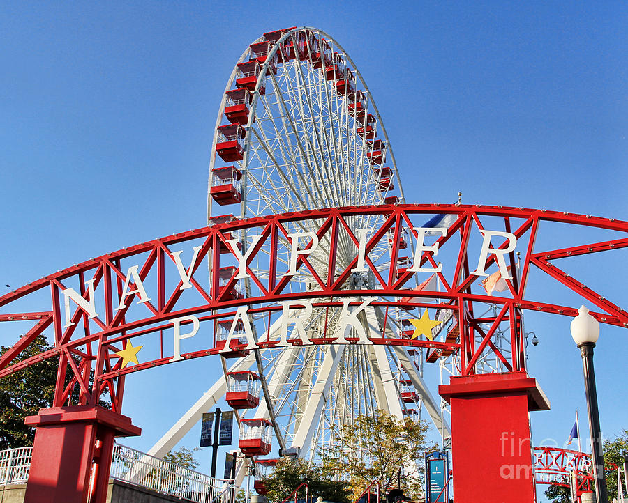 Navy Pier Ferris Wheel #1 Photograph by Jack Schultz