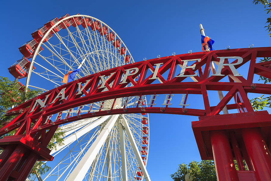 Navy Pier Ferris Wheel #1 Photograph by Raul Rodriguez