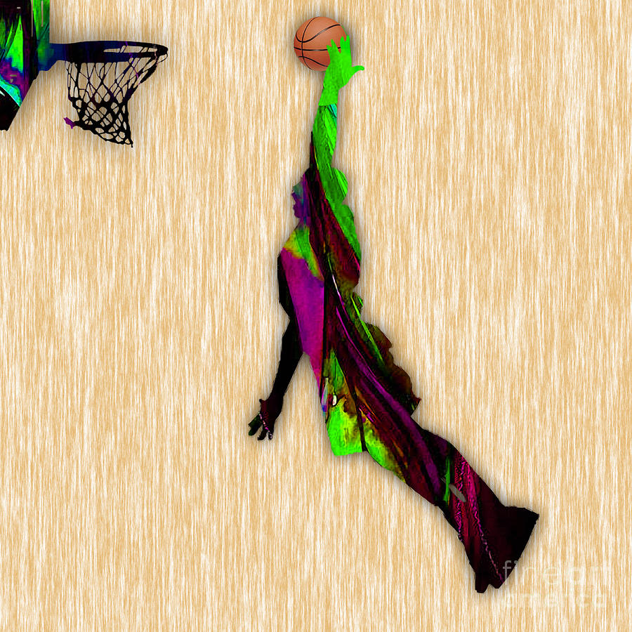 NBA Basketball  #1 Mixed Media by Marvin Blaine