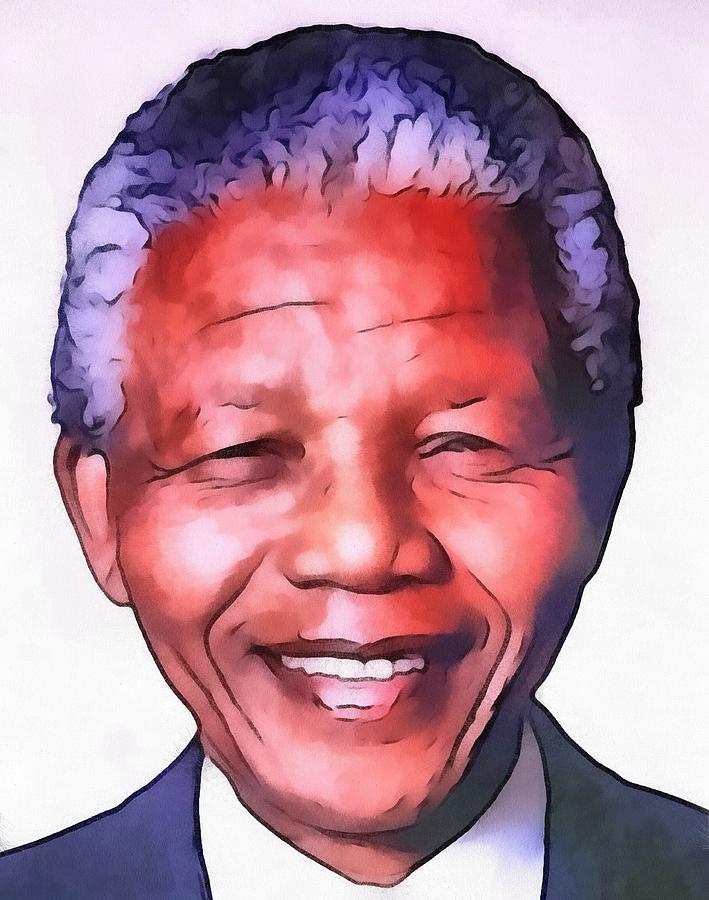 Nelson Mandela Digital Art by Dan Sproul