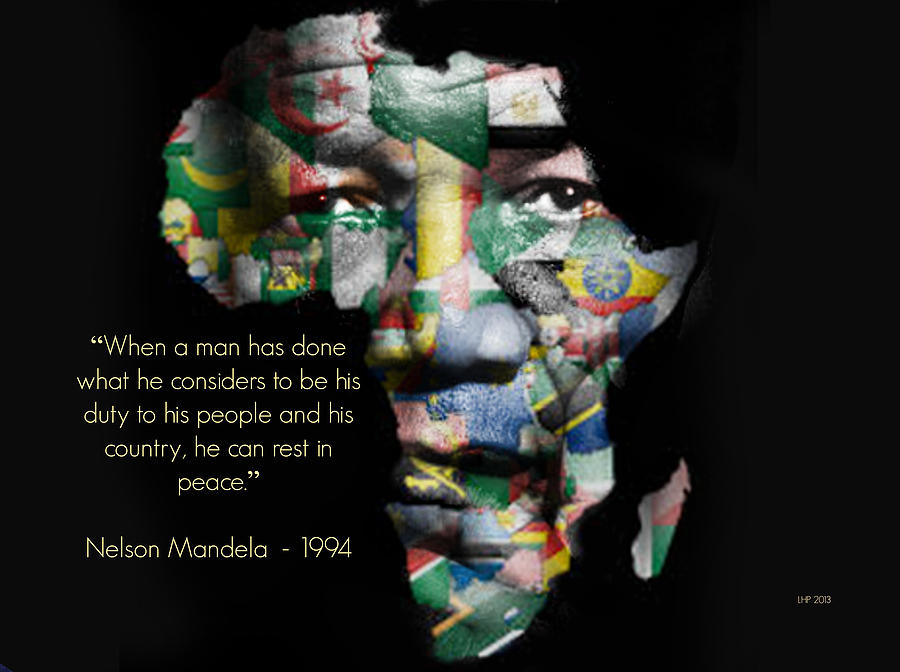 Nelson Mandela #2 Digital Art by Lynda Payton