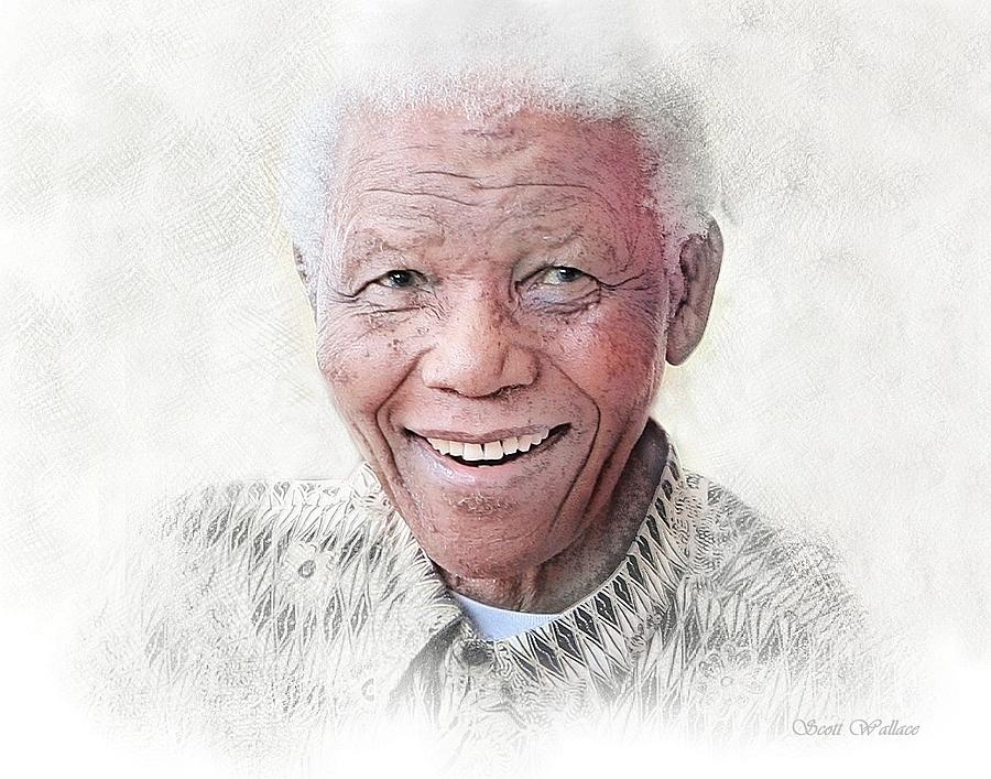 Nelson Mandela Portrait Digital Art - Nelson Mandela Portrait Fine Art ...