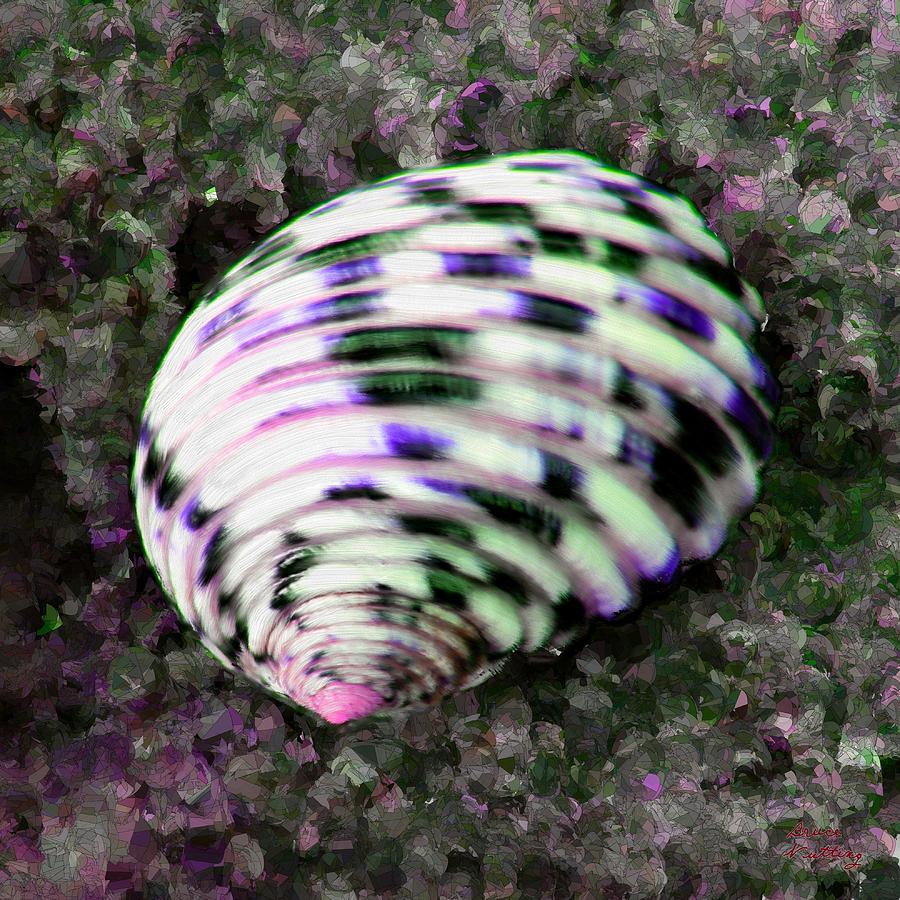 Shell Painting - Nerita Versicolor Four-tooth Nerite Shell #1 by Bruce Nutting