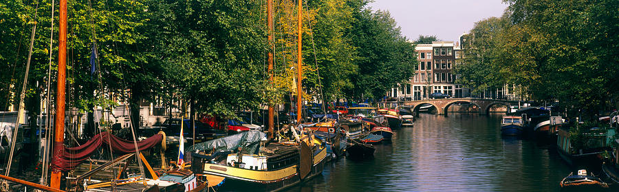 Boat Photograph - Netherlands, Amsterdam #1 by Panoramic Images