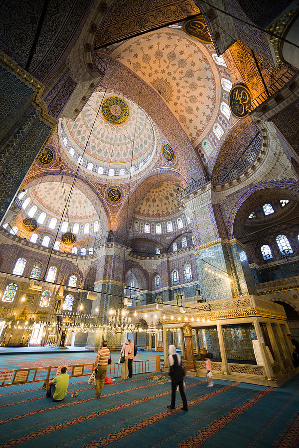 New Mosque Interior in Istanbul #3 Photograph by Artur Bogacki