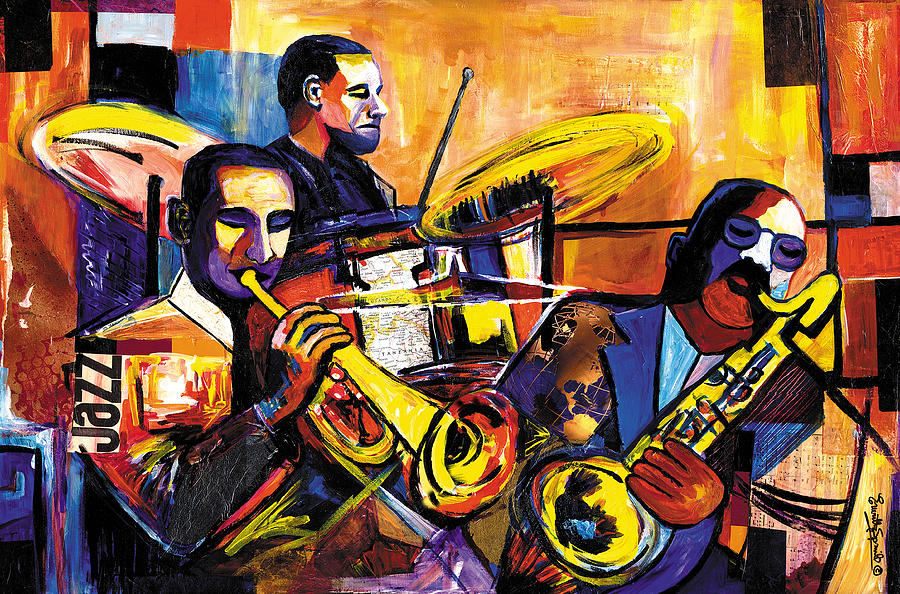 New Orleans Trio Painting by Everett Spruill
