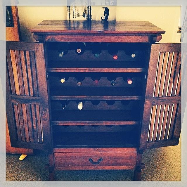New Wine Cabinet 🍷🍷🍷❤️ #1 Photograph by Rebecca Patterson