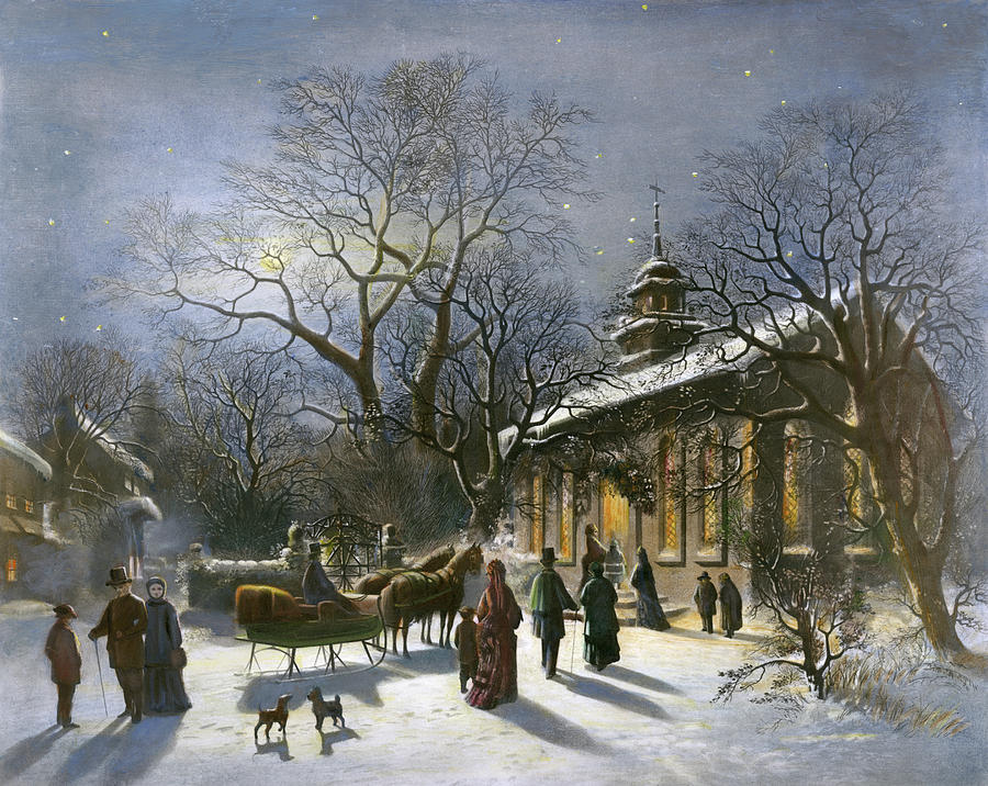 New Years Eve, C1876 #1 Painting by Granger