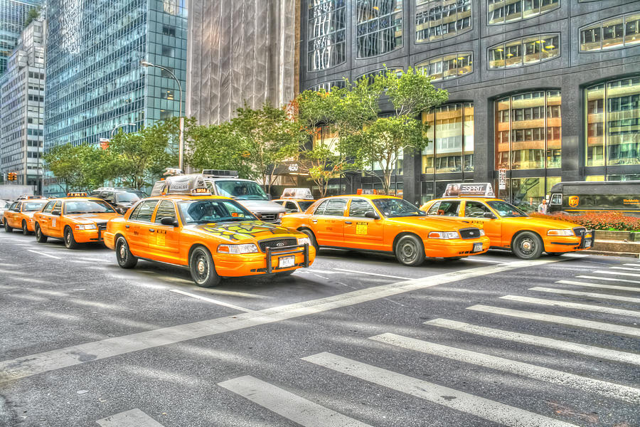 New York Cabs #1 Photograph by Sue Leonard