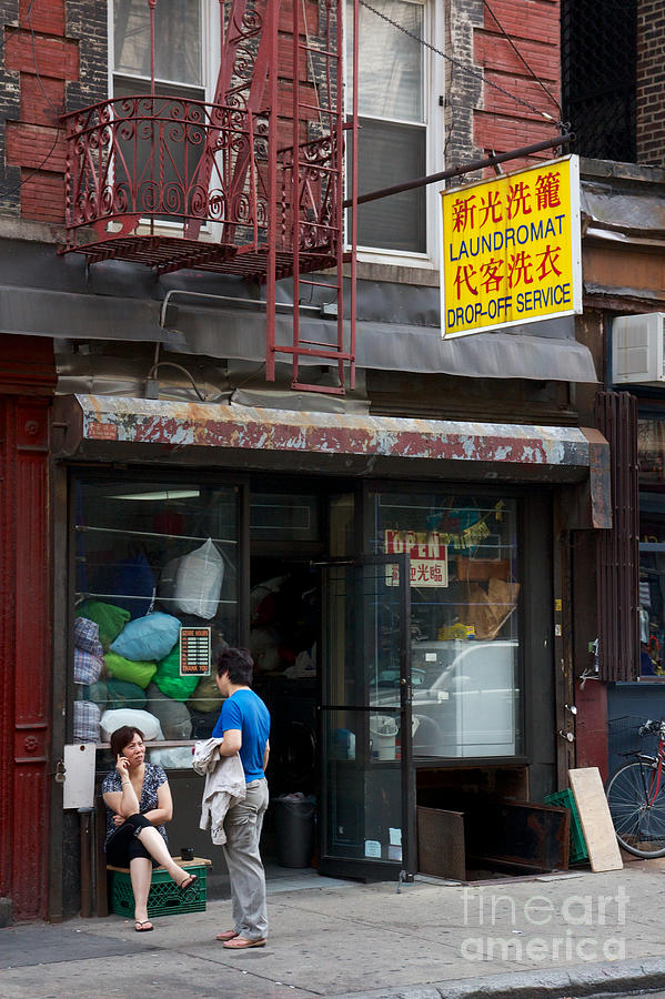 New York Chinese Laundromat Sign Photograph by Jannis Werner - Fine Art ...