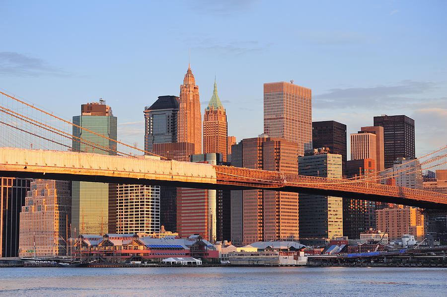 New York City Brooklyn Bridge #1 Photograph by Songquan Deng