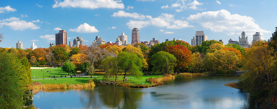 New York City Manhattan Central Park panorama #1 Photograph by Songquan Deng